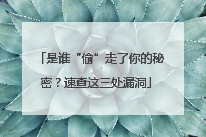 是谁“偷”走了你的秘密？速查这三处漏洞