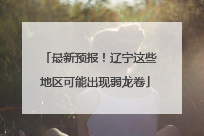 最新预报！辽宁这些地区可能出现弱龙卷