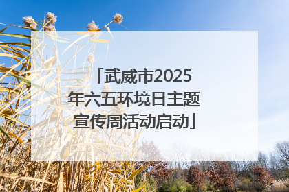 武威市2025年六五环境日主题宣传周活动启动