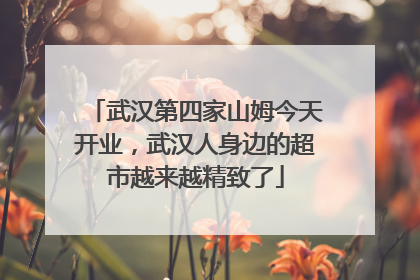 武汉第四家山姆今天开业，武汉人身边的超市越来越精致了