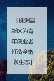 株洲高新区为青年创业者打造全链条生态
