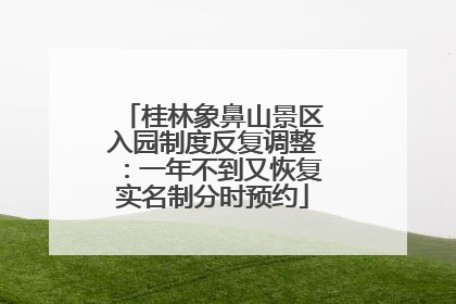 桂林象鼻山景区入园制度反复调整：一年不到又恢复实名制分时预约