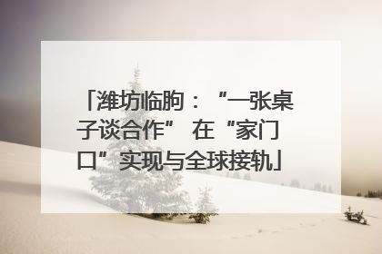 潍坊临朐：“一张桌子谈合作” 在“家门口”实现与全球接轨