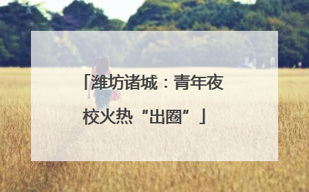 潍坊诸城：青年夜校火热“出圈”