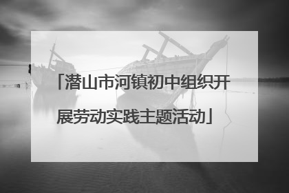 潜山市河镇初中组织开展劳动实践主题活动