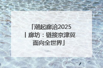 潮起廊洽2025丨廊坊：链接京津冀 面向全世界