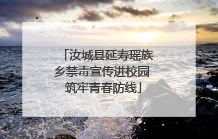 汝城县延寿瑶族乡禁毒宣传进校园 筑牢青春防线
