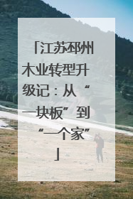 江苏邳州木业转型升级记：从“一块板”到“一个家”