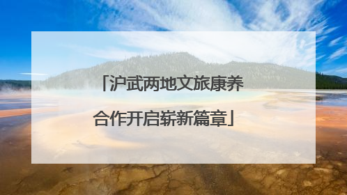 沪武两地文旅康养合作开启崭新篇章