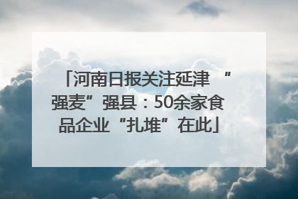 河南日报关注延津 “强麦”强县：50余家食品企业“扎堆”在此