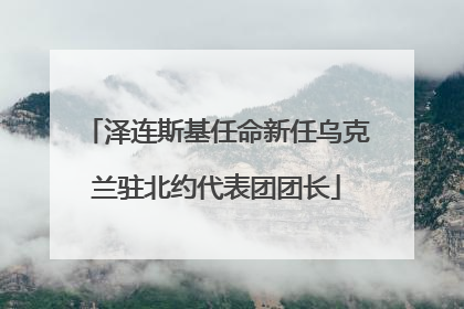 泽连斯基任命新任乌克兰驻北约代表团团长