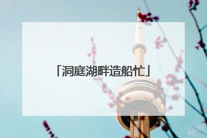 洞庭湖畔造船忙