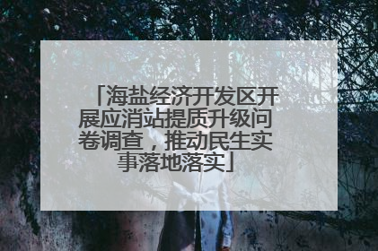 海盐经济开发区开展应消站提质升级问卷调查，推动民生实事落地落实