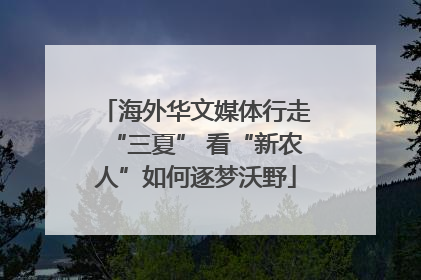 海外华文媒体行走“三夏” 看“新农人”如何逐梦沃野