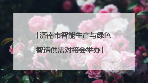 济南市智能生产与绿色智造供需对接会举办