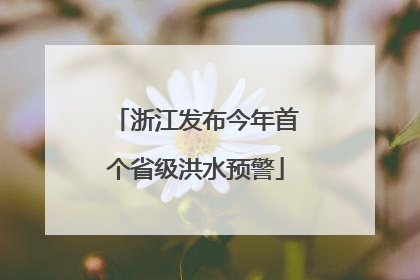 浙江发布今年首个省级洪水预警