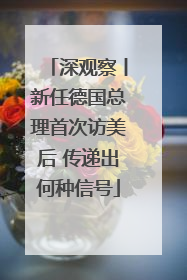 深观察丨新任德国总理首次访美后 传递出何种信号
