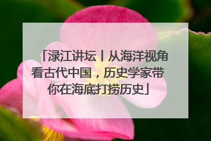 渌江讲坛丨从海洋视角看古代中国，历史学家带你在海底打捞历史
