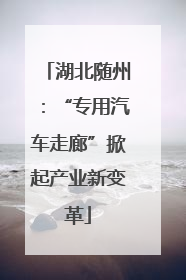湖北随州：“专用汽车走廊”掀起产业新变革