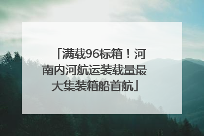 满载96标箱！河南内河航运装载量最大集装箱船首航