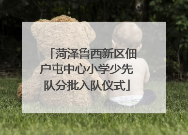 菏泽鲁西新区佃户屯中心小学少先队分批入队仪式