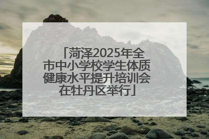 菏泽2025年全市中小学校学生体质健康水平提升培训会在牡丹区举行