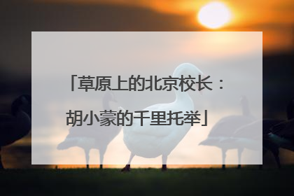 草原上的北京校长：胡小蒙的千里托举
