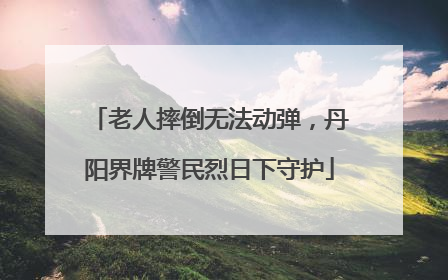 老人摔倒无法动弹，丹阳界牌警民烈日下守护