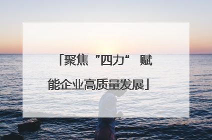聚焦“四力” 赋能企业高质量发展
