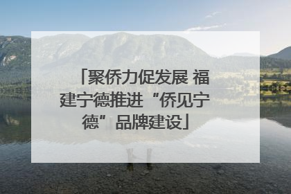 聚侨力促发展 福建宁德推进“侨见宁德”品牌建设