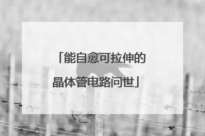 能自愈可拉伸的晶体管电路问世