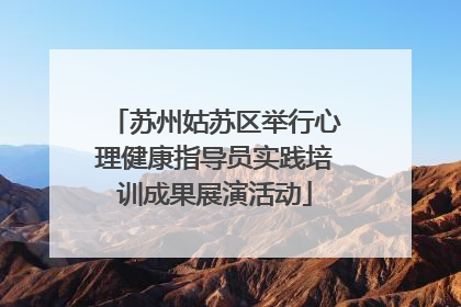 苏州姑苏区举行心理健康指导员实践培训成果展演活动