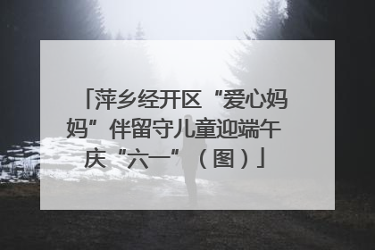 萍乡经开区“爱心妈妈”伴留守儿童迎端午庆“六一”（图）