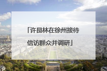 许昆林在徐州接待信访群众并调研