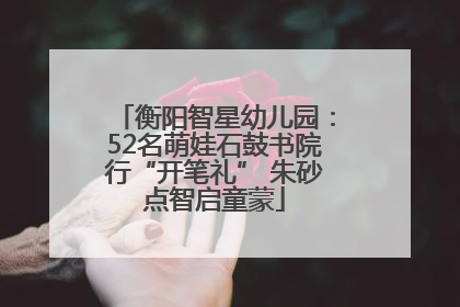 衡阳智星幼儿园：52名萌娃石鼓书院行“开笔礼” 朱砂点智启童蒙