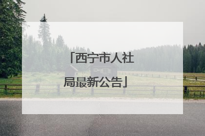西宁市人社局最新公告