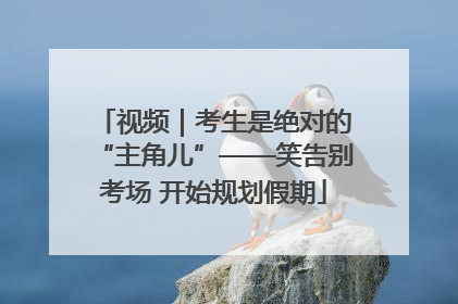 视频｜考生是绝对的“主角儿”——笑告别考场 开始规划假期