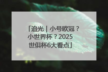 追光｜小号欧冠？小世界杯？2025世俱杯6大看点