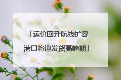 运价回升航线扩容 港口将迎发货高峰期