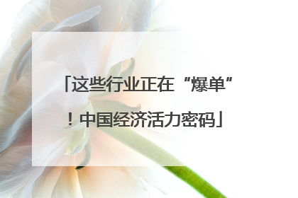 这些行业正在“爆单”！中国经济活力密码
