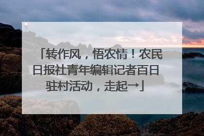 转作风，悟农情！农民日报社青年编辑记者百日驻村活动，走起→