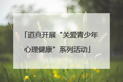道真开展“关爱青少年心理健康”系列活动