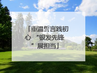 重温誓言践初心 “银发先锋”展担当