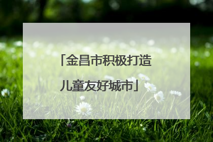 金昌市积极打造儿童友好城市