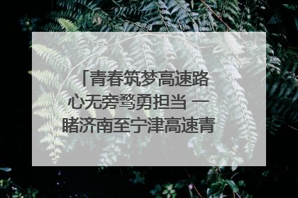 青春筑梦高速路 心无旁骛勇担当 一睹济南至宁津高速青年的young子
