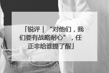 锐评｜“对他们，我们要有战略耐心”，任正非给谁提了醒