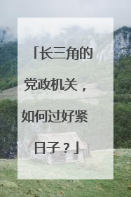 长三角的党政机关，如何过好紧日子？
