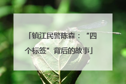 镇江民警陈森：“四个标签”背后的故事