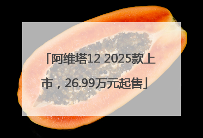 阿维塔12 2025款上市，26.99万元起售
