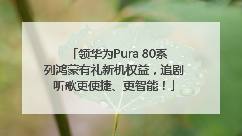 领华为Pura 80系列鸿蒙有礼新机权益，追剧听歌更便捷、更智能！